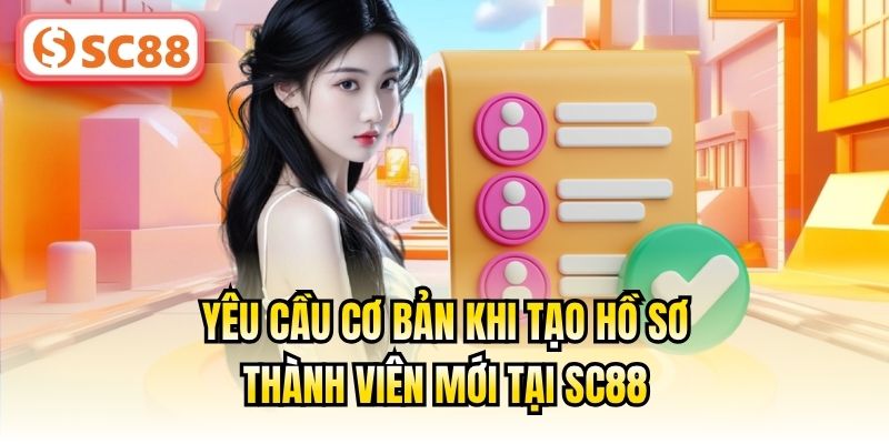 Yêu cầu cơ bản khi tạo hồ sơ thành viên mới tại SC88